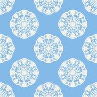 Quatrefoil geometric seamless pattern, background, vector illustration in mint blue, soft turquoise color and white.