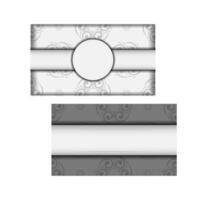 Two business cards with a white background and a black design vector