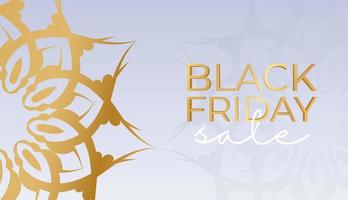 Beige color round pattern black friday party poster vector