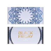 Baner Black Friday beige color with geometric ornament vector