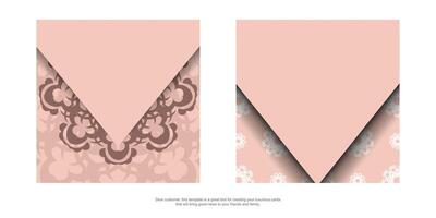 Two different designs of pink and white patterns vector