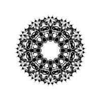 Elegant round ornament in the style of barogue. Abstract traditional pattern with oriental elements vector