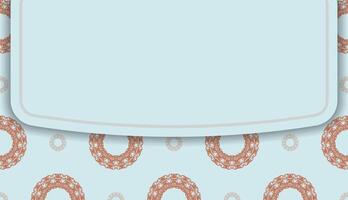 Background in aquamarine color with indian coral pattern for design under your text vector