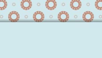 Aquamarine background with abstract coral pattern for design under your text vector