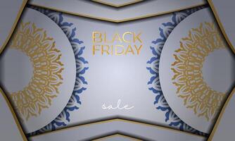 Poster Template For Black Friday Beige Color With Round Pattern vector
