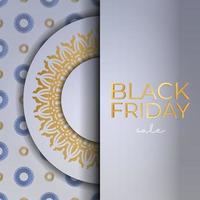 Celebration Poster For Black Friday Beige Color With Luxurious Ornament vector