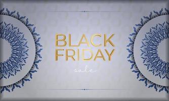 Template Poster For Black Friday Beige Color with Round Ornament vector