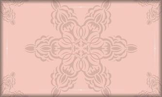 A pink background with a floral pattern vector