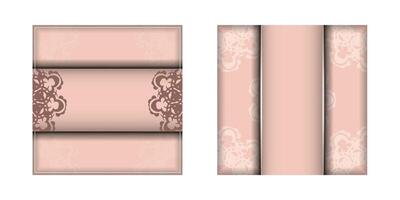 Two pink and brown paper boxes with lace vector