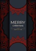 Christmas card with red and black design vector