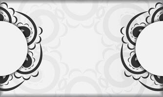 Two black and white frames with swirls on them vector