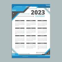 Plantillas minimalistas y elegantes de calendario 2023 para empresas. vector