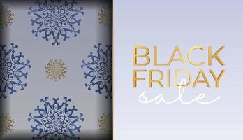 Celebration Baner For Black Friday Sale Beige With Greek Ornaments vector