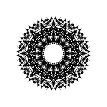 elegante adorno redondo vectorial al estilo de barogue. patrón tradicional abstracto con elementos orientales vector