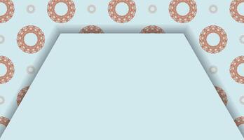 Aquamarine background with luxurious coral pattern for design under your text vector