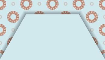 Aquamarine background with luxurious coral pattern for design under your text vector