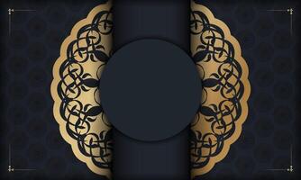 Golden vintage background with ornate pattern vector