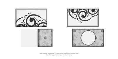 Four different designs of black and white designs vector