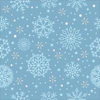 Snowflakes Seamless Pattern vector