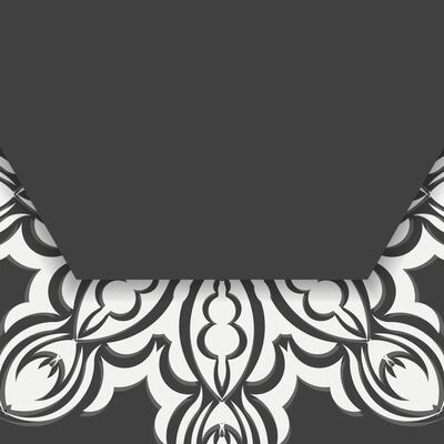 Prepared for printing in black with an abstract white pattern.