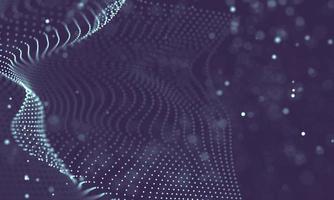 Data technology abstract futuristic illustration . Low poly shape with connecting dots and lines on dark background. 3D rendering . Big data visualization . photo