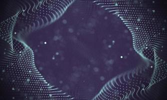 Data technology abstract futuristic illustration . Low poly shape with connecting dots and lines on dark background. 3D rendering . Big data visualization . photo