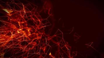Abstract Fire red Geometrical Background ..Futuristic technology style. Neon Sign . HUD Element . Elegant . Big data visualization . photo
