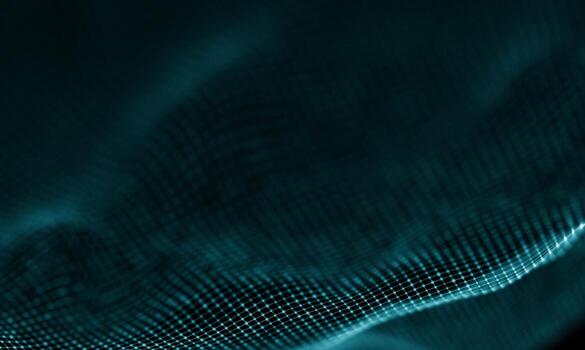 ola de tecnología de datos digitales. concepto de onda de sonido de partículas. Fondo de onda de big data y ciencia de datos. foto