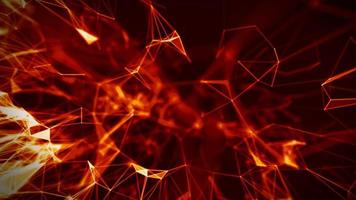 Abstract Fire red Geometrical Background ..Futuristic technology style. Neon Sign . HUD Element . Elegant . Big data visualization . photo