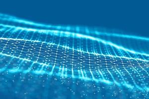 Background 3d grid.Cyber technology Ai tech wire network futuristic wireframe. Artificial intelligence . Cyber security background illustration photo