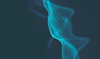 Abstract Music background. Big Data Particle Flow Visualisation. Science infographic futuristic illustration. Sound wave. Sound visualization photo
