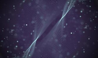 Data technology abstract futuristic illustration . Low poly shape with connecting dots and lines on dark background. 3D rendering . Big data visualization . photo