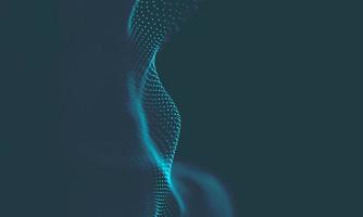 Abstract Music background. Big Data Particle Flow Visualisation. Science infographic futuristic illustration. Sound wave. Sound visualization photo