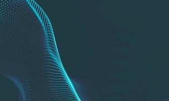 Abstract Music background. Big Data Particle Flow Visualisation. Science infographic futuristic illustration. Sound wave. Sound visualization photo