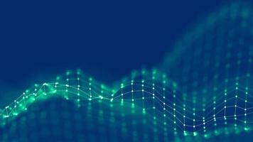 Music background. Big Data Particle Flow Visualisation. Science infographic futuristic illustration. Sound wave. Sound visualization photo