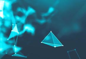 Abstract Blue Geometrical Background . Connection structure. Science background. Futuristic Technology HUD Element . onnecting dots and lines . Big data visualization and Business . photo