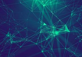 Abstract Blue Geometrical Particles on Purple Background . Connection structure. Science blue background. Futuristic Technology HUD Element . onnecting dots and lines . Big data and Business photo