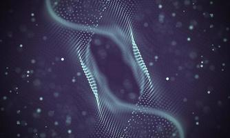 Data technology abstract futuristic illustration . Low poly shape with connecting dots and lines on dark background. 3D rendering . Big data visualization . photo