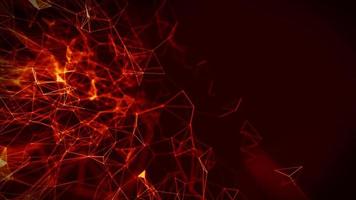 Abstract Fire red Geometrical Background ..Futuristic technology style. Neon Sign . HUD Element . Elegant . Big data visualization . photo