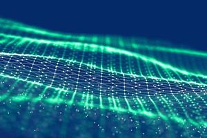 Background 3d grid.Cyber technology Ai tech wire network futuristic wireframe. Artificial intelligence . Cyber security background illustration photo