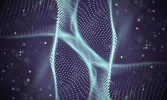 Data technology abstract futuristic illustration . Low poly shape with connecting dots and lines on dark background. 3D rendering . Big data visualization . photo