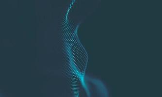 Abstract Music background. Big Data Particle Flow Visualisation. Science infographic futuristic illustration. Sound wave. Sound visualization photo