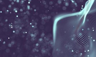 Data technology abstract futuristic illustration . Low poly shape with connecting dots and lines on dark background. 3D rendering . Big data visualization . photo