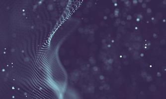 Data technology abstract futuristic illustration . Low poly shape with connecting dots and lines on dark background. 3D rendering . Big data visualization . photo