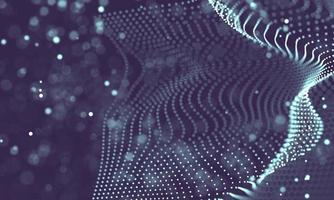 Data technology abstract futuristic illustration . Low poly shape with connecting dots and lines on dark background. 3D rendering . Big data visualization . photo