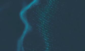 Abstract Music background. Big Data Particle Flow Visualisation. Science infographic futuristic illustration. Sound wave. Sound visualization photo