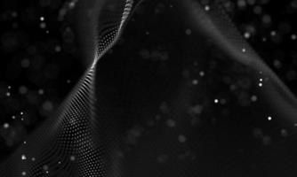 Data technology abstract futuristic illustration . Low poly shape with connecting dots and lines on dark background. 3D rendering . Big data visualization . photo