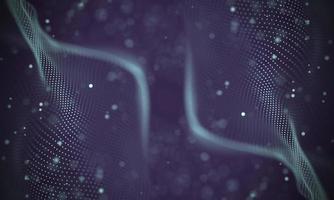 Data technology abstract futuristic illustration . Low poly shape with connecting dots and lines on dark background. 3D rendering . Big data visualization . photo