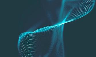 Abstract Music background. Big Data Particle Flow Visualisation. Science infographic futuristic illustration. Sound wave. Sound visualization photo