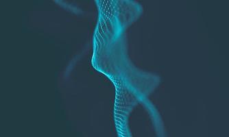 Abstract Music background. Big Data Particle Flow Visualisation. Science infographic futuristic illustration. Sound wave. Sound visualization photo